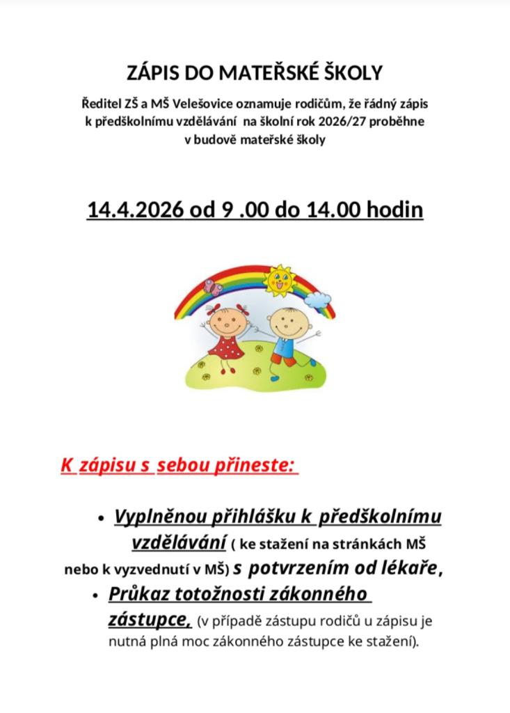 pozvánka k&nbsp;zápisu